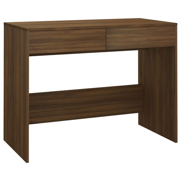 vidaXL Bureau Ch&ecirc;ne marron 101x50x76,5 cm Bois d'ing&eacute;nierie