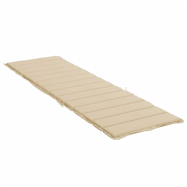 vidaXL Coussin de chaise longue beige 200x60x3 cm tissu oxford