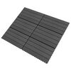 vidaXL Carreaux de terrasse 6 pcs WPC 60x30 cm 1,08 m² Noir