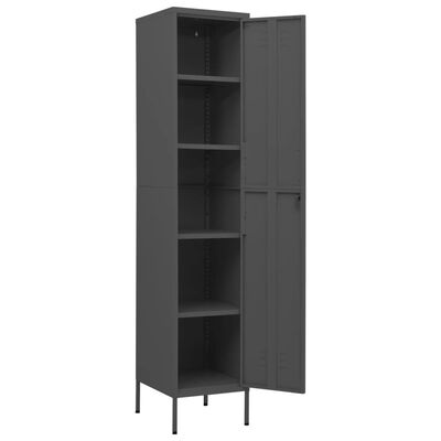 vidaXL Armoire à casiers Anthracite 35x46x180 cm Acier