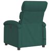 vidaXL Fauteuil inclinable de massage vert foncé tissu