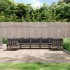 vidaXL Salon de jardin 7 pcs avec coussins anthracite r&eacute;sine tress&eacute;e