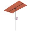 vidaXL Parasol de jardin avec mât en aluminium 180x110 cm Terre cuite