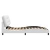 vidaXL Cadre de lit sans matelas Hvar blanc 137x190 cm similicuir