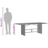 vidaXL Table de jardin et dessus en bois d'acacia gris r&eacute;sine tress&eacute;e