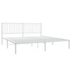vidaXL Cadre de lit m&eacute;tal sans matelas et t&ecirc;te de lit blanc 183x213 cm