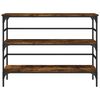 vidaXL Table console ch&ecirc;ne fum&eacute; 100x32x75 cm bois d'ing&eacute;nierie