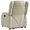 vidaXL Fauteuil inclinable de massage crème similicuir