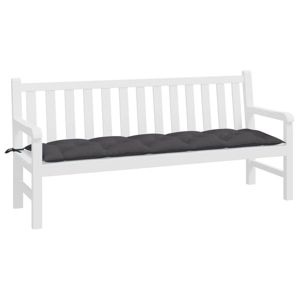 vidaXL Coussin de banc de jardin anthracite 180x50x7 cm tissu oxford