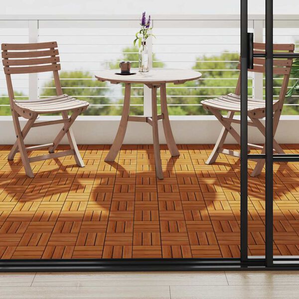 vidaXL Carreaux de terrasse 30x30 cm 10 pcs Acacia