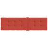 vidaXL Coussin de chaise longue rouge m&eacute;lang&eacute; (75+105) x 50 x 4 cm tissu