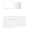 vidaXL Ensemble de meubles de salle de bain 2 pcs Blanc Agglom&eacute;r&eacute;
