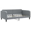 vidaXL Lit de jour gris clair 100x190 cm tissu