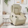 vidaXL Fauteuil inclinable de massage crème similicuir