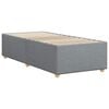 vidaXL Cadre de lit sans matelas gris clair double tissu