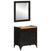 vidaXL Ensemble de meubles salle de bain 2 pcs fer et bois de manguier