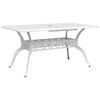 vidaXL Table de jardin blanc 150x90x72 cm aluminium coul&eacute;