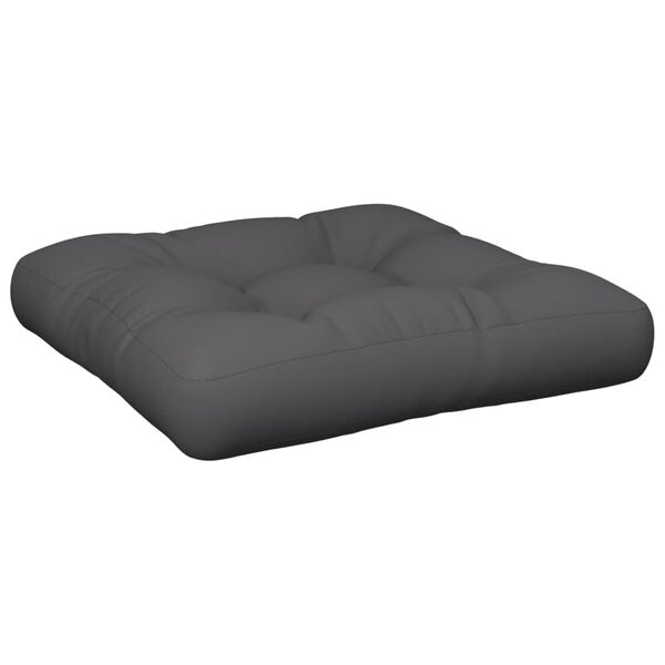 vidaXL Coussin de palette anthracite 60x60x12 cm tissu