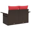 vidaXL Canapé de jardin avec coussin Marron 141 x 62 x 69 cm polyrotin
