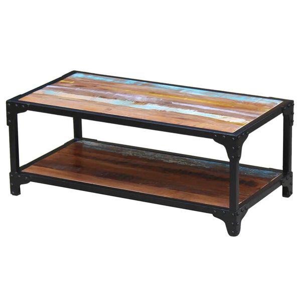 vidaXL Table basse Bois de r&eacute;cup&eacute;ration massif