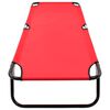 vidaXL Chaise longue pliable Rouge Acier