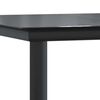 vidaXL Table &agrave; d&icirc;ner de jardin Noir 160x80x74 cm Acier et verre tremp&eacute;