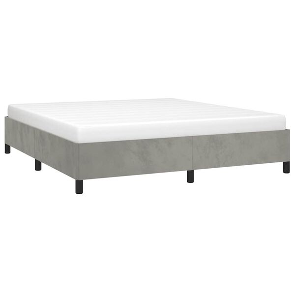 vidaXL Cadre de lit sans matelas gris clair California velours