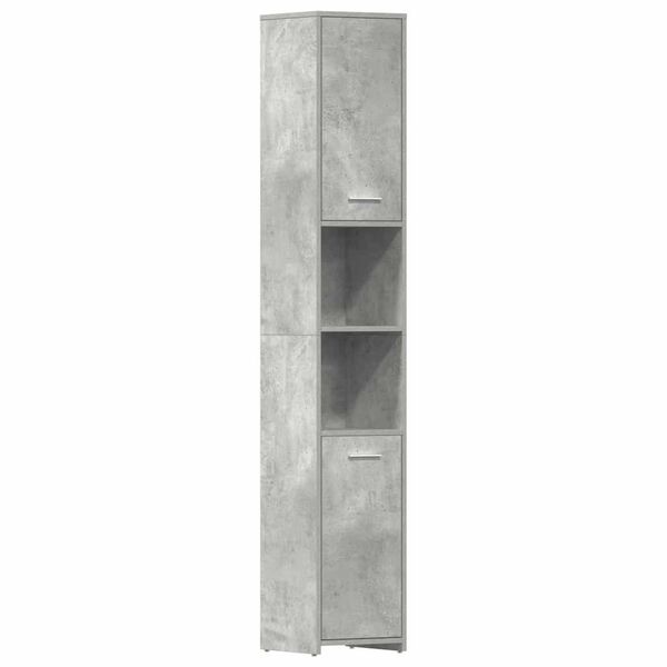 vidaXL Armoire de salle de bain Gris béton Bois d'ingénierie