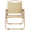 vidaXL Chaises de camping lot de 2 Beige 54x55x78 cm Tissu Oxford