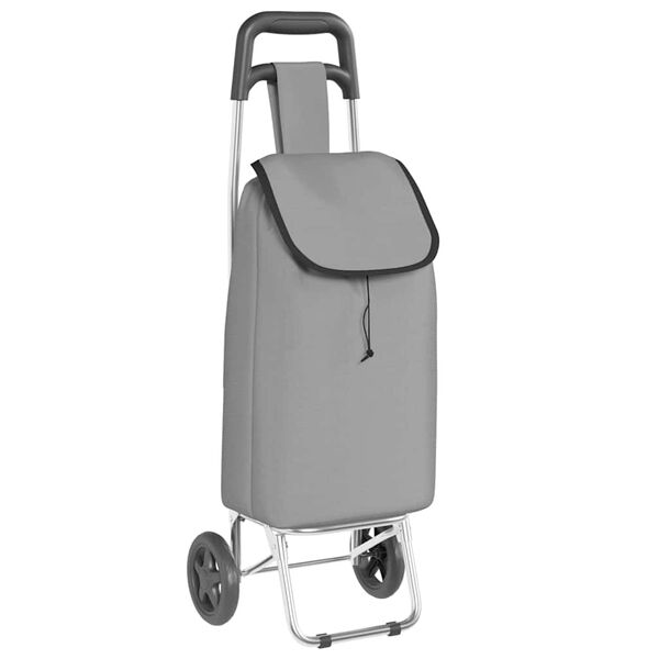 vidaXL Trolley de shopping Gris 35 x 28 x 92 cm Tissu Oxford
