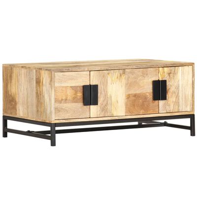 vidaXL Table basse 90x55x40 cm Bois de manguier massif