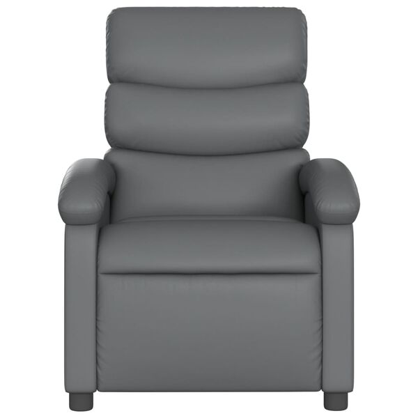 vidaXL Fauteuil de massage inclinable gris similicuir