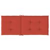 vidaXL Coussins de chaise à dossier haut lot de 2 rouge mélangé tissu