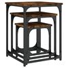 vidaXL Tables basses gigognes 3 pcs chêne fumé bois d'ingénierie