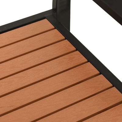 vidaXL Banc de jardin 124,5 cm acier et WPC marron et noir