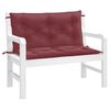 vidaXL Coussins de banc de jardin lot de 2 rouge bordeaux m&eacute;lang&eacute;