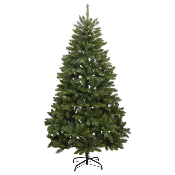 vidaXL Sapin de No&euml;l artificiel &agrave; charni&egrave;res avec support vert 210 cm