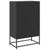 vidaXL Buffet haut noir 68x39x111,5 cm acier