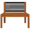 vidaXL Canapé de jardin 3 places avec coussin en bois d'acacia et corde