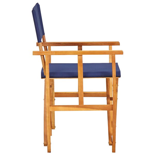 vidaXL Chaise de metteur en scène bois massif d'acacia bleu
