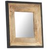 vidaXL Miroir 50x50 cm Bois de manguier massif