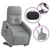 vidaXL Fauteuil inclinable de massage gris clair tissu