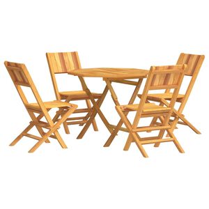 vidaXL Ensemble à manger de jardin 5 pcs Bois de teck massif