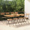 vidaXL Chaises de bistrot pliantes lot de 8 Bois teck solide et acier