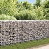 vidaXL Mur &agrave; gabion avec couvercles Acier galvanis&eacute; 200 x 20 x 85 cm