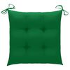 vidaXL Chaise &agrave; bascule avec coussin vert Bois de teck solide