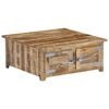 vidaXL Table basse 70x70x30 cm Bois de manguier solide