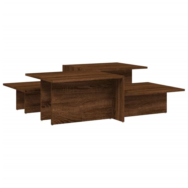 vidaXL Tables basses 2 pcs Chêne marron Bois d'ingénierie