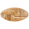 vidaXL Table &agrave; d&icirc;ner ovale 200x100x75 cm Bois de manguier brut