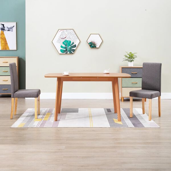 vidaXL Chaises à manger lot de 2 taupe tissu